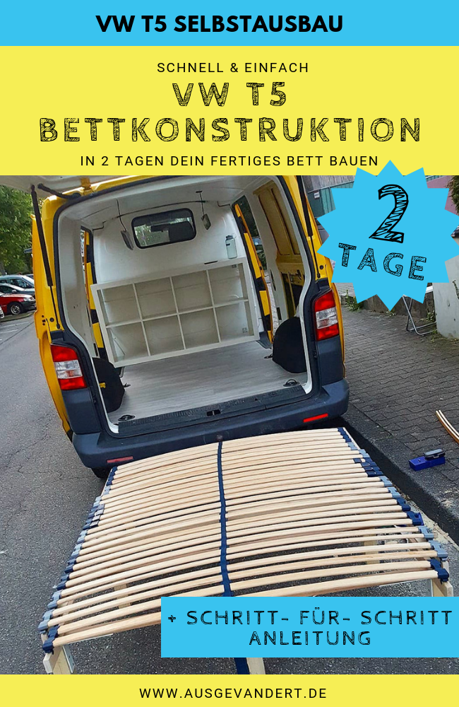 In nur 2 Tagen VW Bus Bett selber bauen - Schritt für Schritt Anleitung